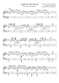 Check spelling or type a new query. Game Of Thrones Light Of The Seven Akmigone Marioverehrer Sheet Music For Piano Solo Musescore Com