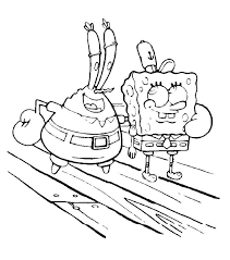 Playing music patrick and spongebob s freebaef. Online Coloring Pages Coloring Page Mr Crab Is Hugging Spongebob Spongebob Download Print Coloring Page
