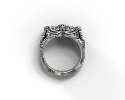 Gargoyle Signet Ring With An Intricate Fantasy Design Etsy Fantasy Ring Rings Signet Ring