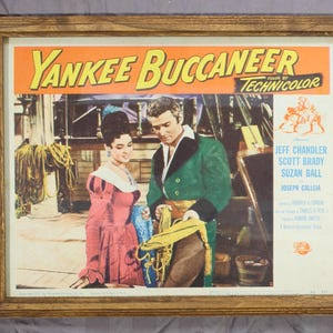 Yankee Buccaneer Movie Lobby Card -1952 Film Jeff Chandler Suzan Ball -  Framed - Etsy