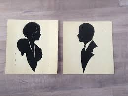 Birds art deco flat graphic vector. Art Deco Silhouette Of Wife And Husband Woman And Man Etsy Silkscreen Art Silk Screen Printing