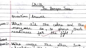 The Banyan Tree Question Answers Chapter 10 English Class 6th Youtube