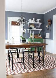 Maybe you would like to learn more about one of these? Open Shelves And Wall Color Blue Dining Room Walls Dining Room Blue Dining Room Colors