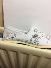 Thumper Bambi Shoes Hand Painted Shoes Hand Painted Toms Painted Shoes