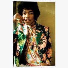 Along with bassist noel redding and drummer mitch mitchell he formed the jimi hendrix experience. Jimi Hendrix Colored Floral Jacket I Canvas Print By Radio Days Icanvas In 2021 Hendrix Jimi Hendrix Floral Jacket