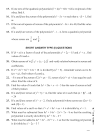 Class 10 Maths Notes For Polynomials Math Notes Polynomials Math