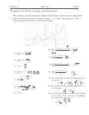 Derivative worksheet with answers pdf. 124ws4 Pdf Worksheet Math 124 Week 4 Worksheet For Week 4 Limits And Derivatives This Worksheet Reviews Limits And The Definition Of The Derivative Course Hero