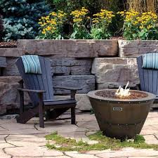 Reflective fire glass adds warmth and illumination. Sunbeam Premium Collection Wine Barrel Fire Pit 50 000 Btu Uses Standard 9 1 Kg 20 Lb Propane Tank Not Includ Wine Barrel Fire Pit Barrel Fire Pit Fire Pit