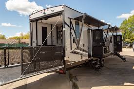 Toy hauler with 16 foot garage. 2022 Cherokee Wolf Pack 365pack16 5th Wheel Toy Hauler By Forest River For Sale At All Seasons Rv In Streetsboro Ohio