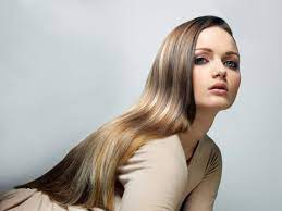 Long Sleek Brunette W Hi Lites Hair By Vivian Moore For Mitchell S Salon Day Spa Work Hairstyles One Hair Hair Photo