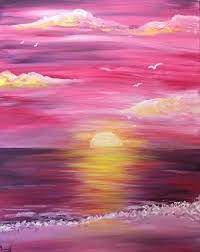 Choose your favorite pink sunset paintings from 6,913 available designs. Pink Sunset Beginner Painting Idea Such A Pretty Painting Canvas Art Painting Sunset Painting Cute Canvas Paintings