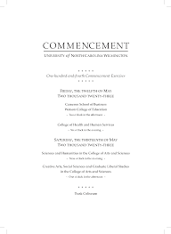 Commencement program