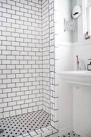 This bathroom utilizes black grout in the installation of the trendy subway tile, and the end result adds to the overall color palette. Pin On Home Sweet Home