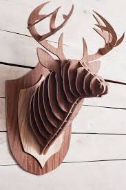 Tete De Cerf En Bois 3d Animaux Tete Mur Suspendu Noel Bois Sculpture Bois Cerf Murale Dec Con Imagenes Cabezas De Ciervo De Carton Animales De Cartulina Animales De Madera