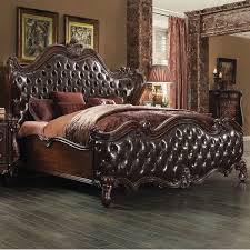 Shine Tufted Upholstered Standard Bed Upholstered Panel Bed Leather Bed Upholstered Sleigh Bed