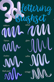 3d Lettering Procreate Brushes Bold 3d Hand Lettering Etsy Cool Lettering Lettering Procreate Lettering