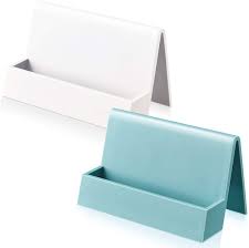 Credit card holder aluminium box customize custom name men card case business crazy horse leather men wallets id card holders. Buy 2 Pieces Business Card Holder For Desk Modern Plastic Name Card Case Display Stand Tabletop Business Card Rack For Women And Men White Light Blue Online In Indonesia B08w9bwm3g