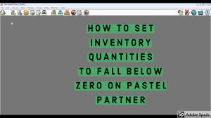 There are two types of master file records that are available for items or inventory. How To Setup Allow Inventory Quantities To Fall Below Zero On Pastel Accounting Youtube