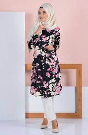 Cicek Motifli Sefamerve Tunik Modelleri Tunik Cicek Model