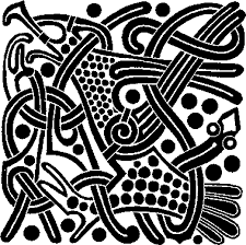 Flying two odin's raven tattoo design. Mammen Style Viking Art Tattoo Magic