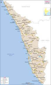 Districts and administration of kerala: Kerala Road Network Map