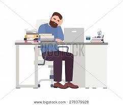 Tons of awesome sad dabi wallpapers to download for free. Tired Male Manager Vector Photo Free Trial Bigstock