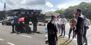 In johor, a singaporean man was decapitated when his bmw motorcycle was involved in a freak accident with a van at jalan. Polis Turun Padang Tegur Penjaja Jalanan Tidak Mahu Kemalangan Berlaku Lagi