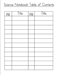 Science Notebook Table Of Contents Great For Younger Children Www Kpoindexter Wordpress Com Science Notebooks Science Notebook Elementary Science