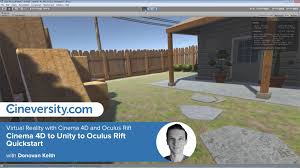 Cinema 4d To Unity To Oculus Rift Quickstart Oculus Rift Cinema 4d Rift