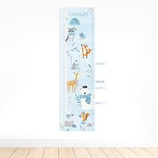 Personalized Woodland Growth Chart Blue