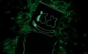 تحميل خلفيات Marshmello أمريكا دي جي الفنون الإبداعية الأخضر