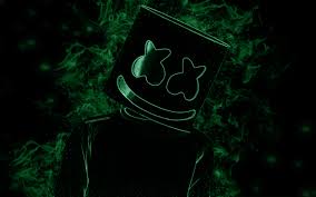 تحميل خلفيات Marshmello أمريكا دي جي الفنون الإبداعية الأخضر