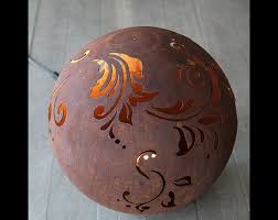 Edelrost Vollkugel Barock 40cm Zum Beleuchten Rost Edelrost Barock Rostige Deko