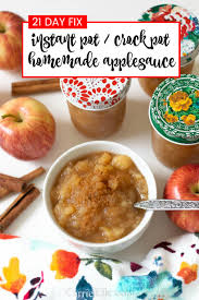 Carefully puree in a food processor or blender (don't fill too full; 21 Day Fix Homemade Applesauce Instant Pot Crock Pot Weight Watchers Carrie Elle