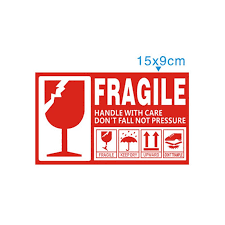 Use of this label isn't foolproof but it will improve the chances that the shipping carrier will handle the parcel with caution. Wholesale And Retail 60pcs 15x9cm Fragile Sticker Up And Handle With Care Keep Dry Shipping Labels Sticker Wholesale Stickers Fragilestickers Stickers Aliexpress