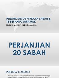 J van mook mendeklarasikan bahwa belanda tidak terkait dengan perjajian tersebut. Perjanjian 20 Perkara Sabah
