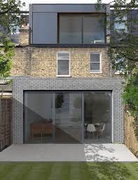 Rear View Blue Brick Loft Conversion Plans Flat Roof Extension Victorian Terrace House