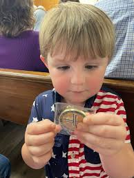 Owen and I had the honor to attend the Purple Heart Ceremony today with  Dad! Washington Parish is officially a Purple Heart parish and Purple Heart  day is celebrated