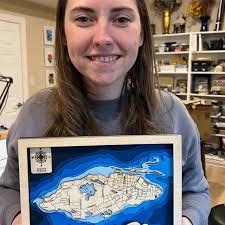 Fichier svg de carte du lac Murray pour lasers, carte topographique, carte  du lac Svg, Glowforge carte svg, svg de la carte de la profondeur du lac,  cadeau de mariage,