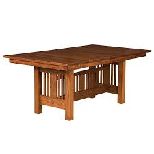 Knoxville Mission Dining Table Shipshewana Furniture Co With Images Mission Style Furniture Trestle Base Dining Table Trestle Dining Tables