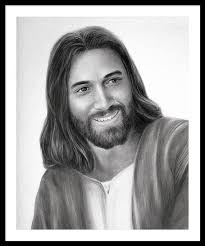 Smiling Jesus Framed Art Prints for Sale