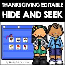 Pocket Chart Games Hide Seek Thanksgiving Life Skills Special Education Teaching Resources Social Stories Preschool