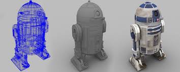 A 3d Model Of The Star Wars Character R2 D2 Model Was Created Using Autodesk Maya 2013 Textures Were Created U Maya Modeling Photoshop 6 Star Wars Characters
