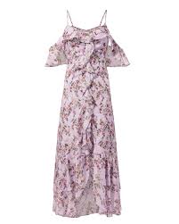 Emilia Ruffle Dress Intermix Dress Purple Silk Dress Ruffle Dress