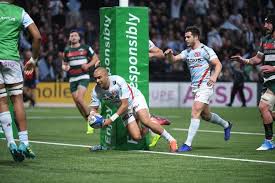 Quand l'équipe de perpignan s'en va jouer à montauban elle est battue évidemment par l'équipe de montauban mais quand l'équipe de montauban s'en va les fils des filles de perpignan faits par les joueurs de montauban font du rugby quand il sont grands dans l'équipe de perpignan mais les. Coupe D Europe Le Racing 92 S Impose Contre Leicester Avec Le Bonus Offensif L Equipe