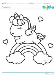 Dibujos Para Colorear De Unicornios Y Arcoiris