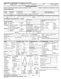 Cheat Sheet Rapid Assessment Emergency Department Nursing