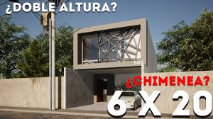 $ 290, 000 dolares, a. Plano De Casa De 6 X 20 Metros Moderna House Plans 6 X 20 Meters Modern Style Youtube