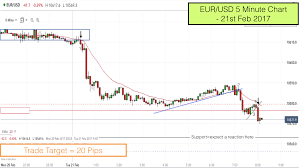 pullback reversal trade on the eur usd forex pair 21st feb