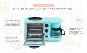Toaster oven coffee maker combo. Amazon Com Elite Gourmet Americana Coffee Maker Toaster Oven Griddle 3 In 1 Multi Function Breakfast Center 4 Cup Black Kitchen Dining